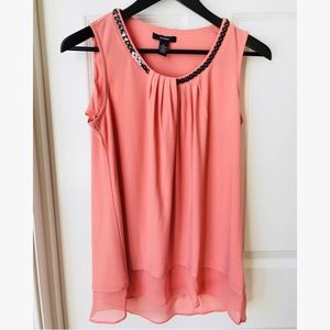 NWOT ALFANI Sleeveless Top Beautiful Pink Size S